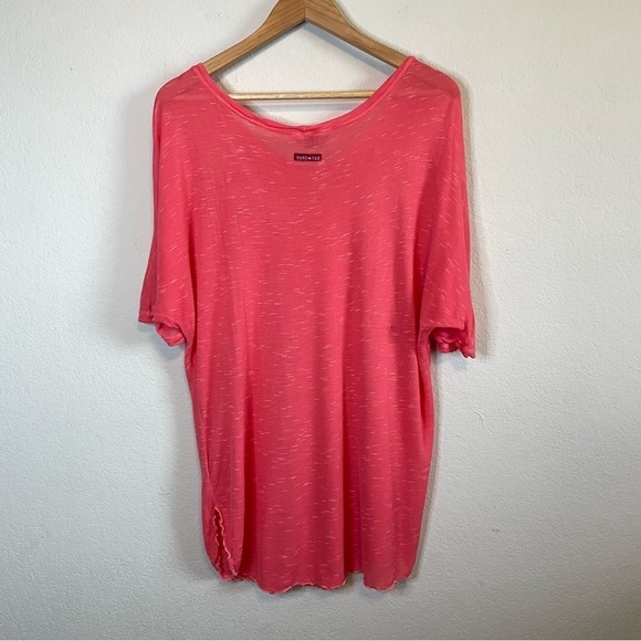 Hard Tail Pink Burnout Oversized Slouchy Short Sleeve T Shirt Top Size Large - Picture 7 of 11